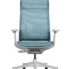 Ergonominė kėdė Viken white HB su šviesiu rėmu ir porankiais
