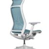Ergonominė kėdė Viken white HB su švisiu rėmu ir kryžme