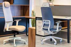Ergonominės kėdės uppsala white HB ir Solberg white HRU