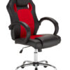 Žaidimų kėdė Racer steel raudona su porankiais