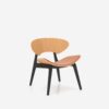 Lounge armchair Kanu with four metal legs