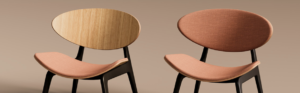Lounge armchair Kanu with different upholsteries