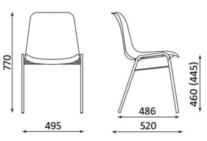 Konferencinė kėdė Beta su metalinėmis kojomis